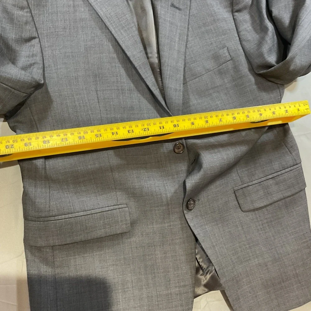 Lauren Ralph Lauren 42S Gray Blazer Sport Coat 2 Button Suit Jacket Mens Short